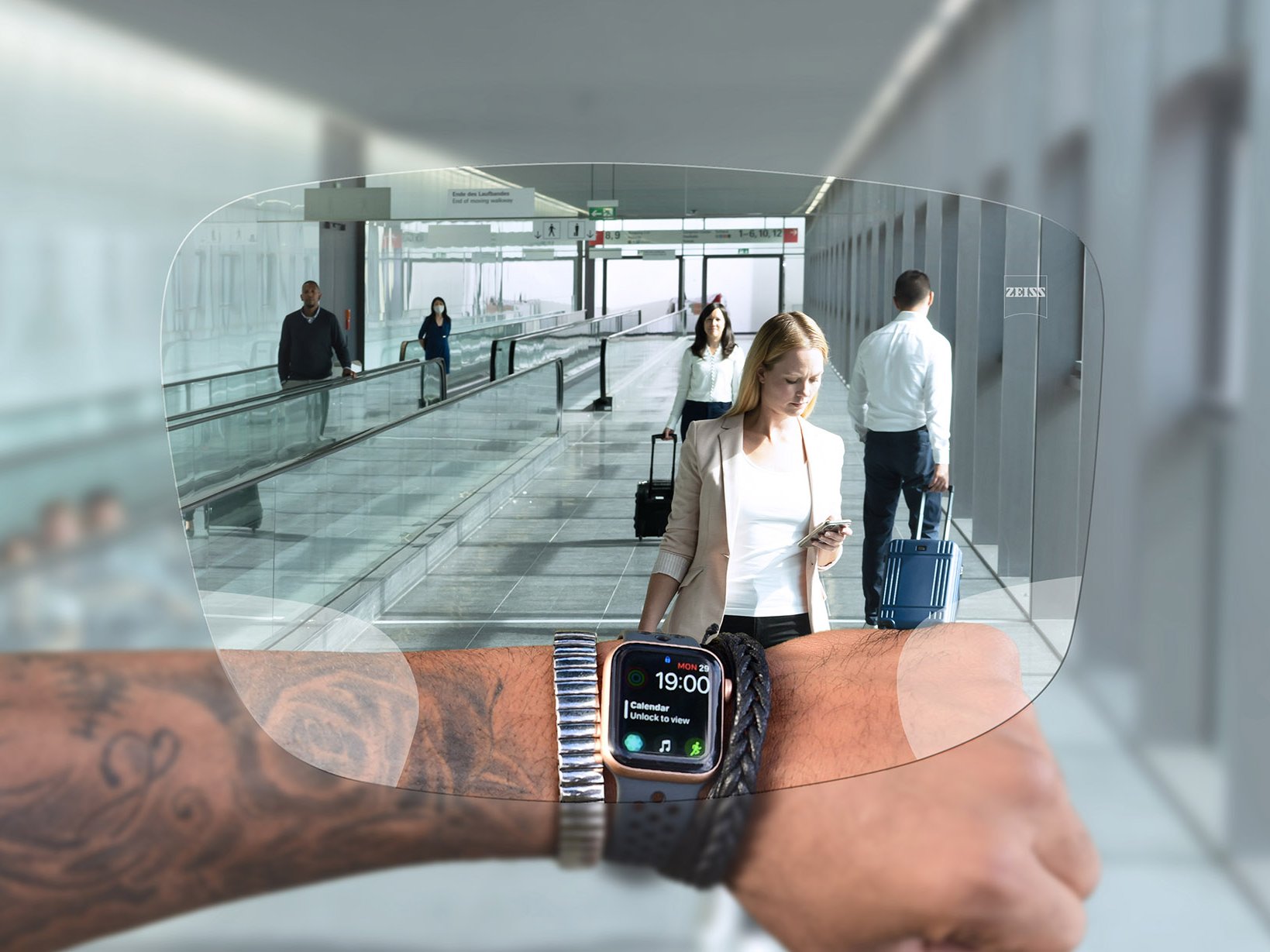 Visualisation of ZEISS SmartLife Digital Lenses. The image shows the view through the lenses. 